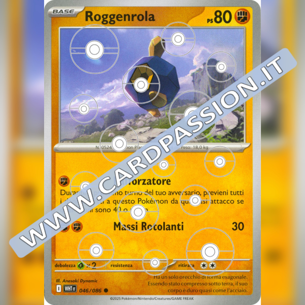 046/086 Roggenrola Poke Ball Reverse | Fuoco Bianco