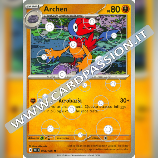 050/086 Archen Poke Ball Reverse | Fuoco Bianco