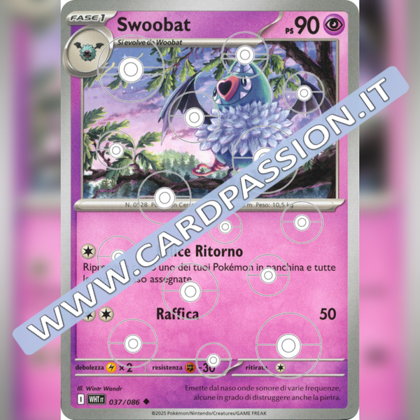 037/086 Swoobat Poke Ball Reverse | Fuoco Bianco
