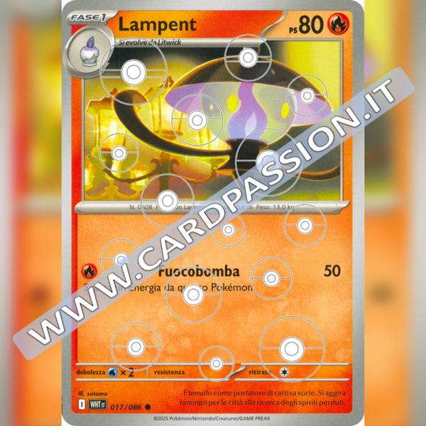 017/086 Lampent Poke Ball Reverse | Fuoco Bianco
