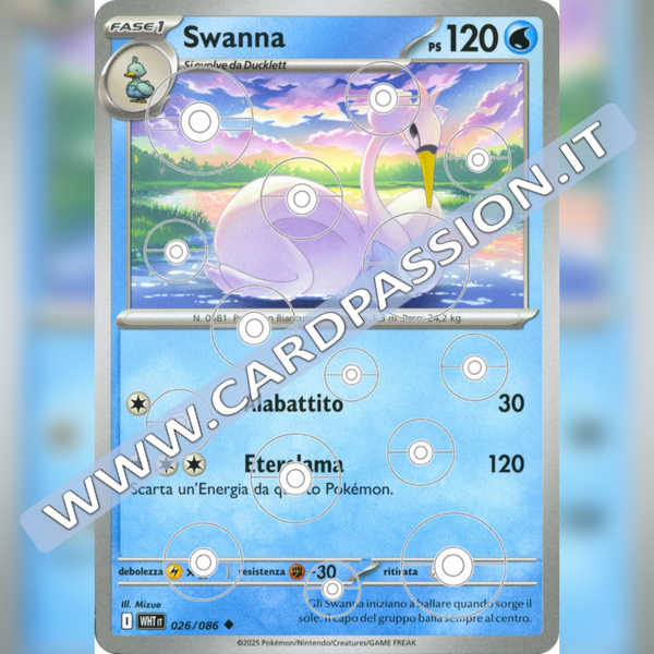 026/086 Swanna Poke Ball Reverse | Fuoco Bianco
