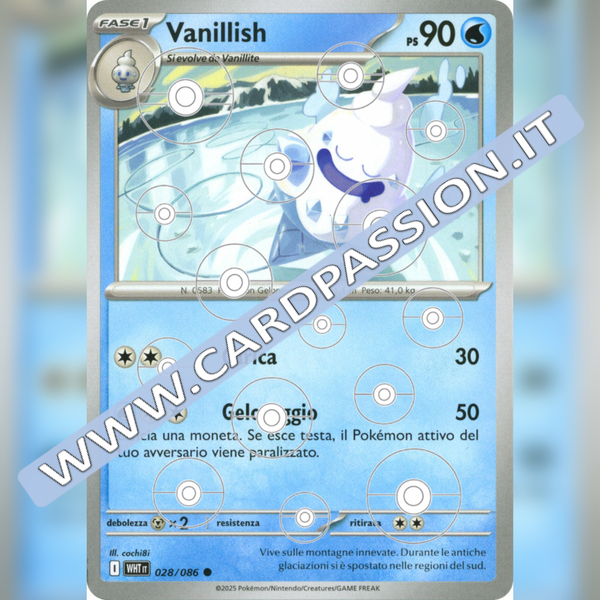 028/086 Vanillish Poke Ball Reverse | Fuoco Bianco