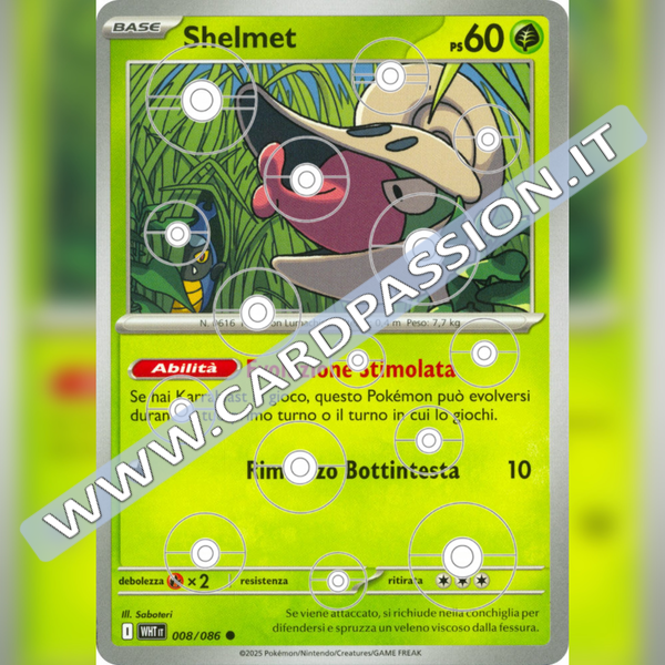 008/086 Shelmet Poke Ball Reverse | Fuoco Bianco