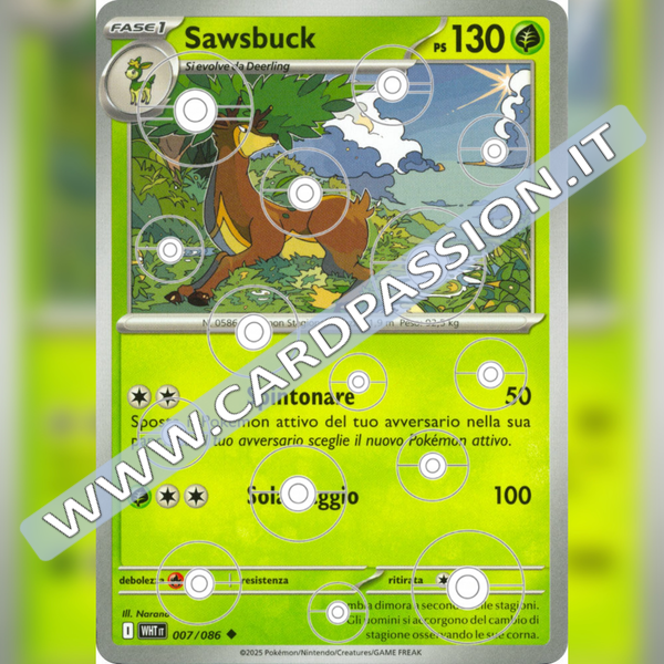 007/086 Sawsbuck Poke Ball Reverse | Fuoco Bianco