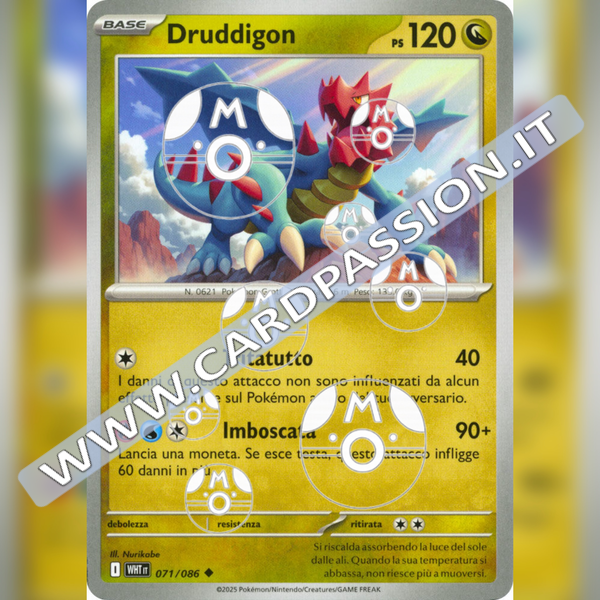 071/086 Druddigon Master Ball Reverse | Fuoco Bianco