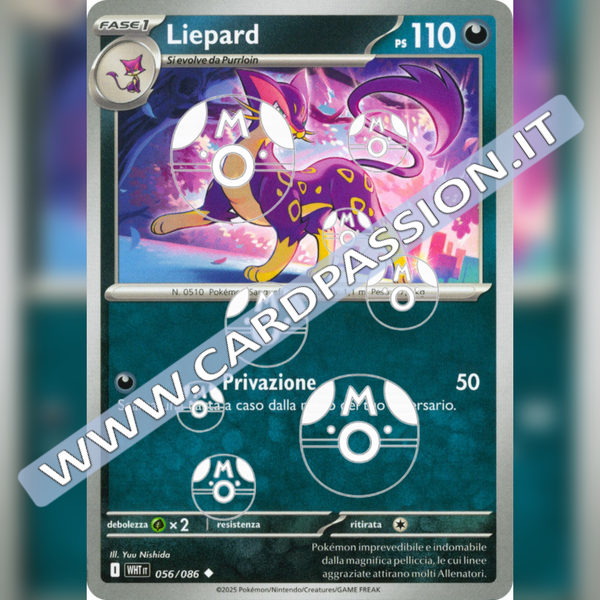 056/086 Liepard Master Ball Reverse | Fuoco Bianco