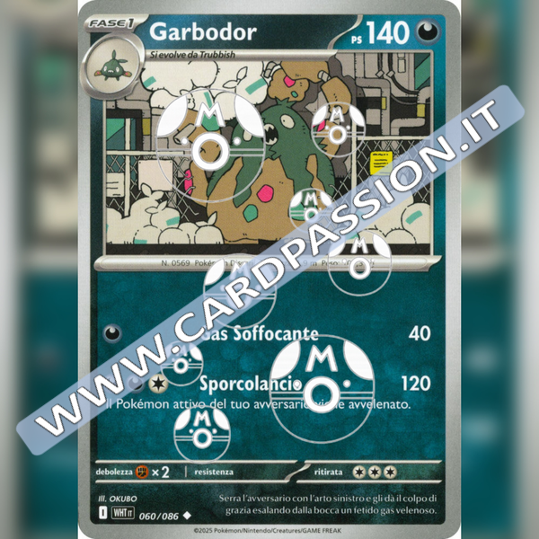 060/086 Garbodor Master Ball Reverse | Fuoco Bianco