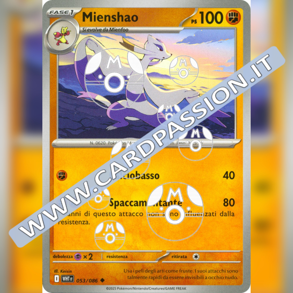 053/086 Mienshao Master Ball Reverse | Fuoco Bianco