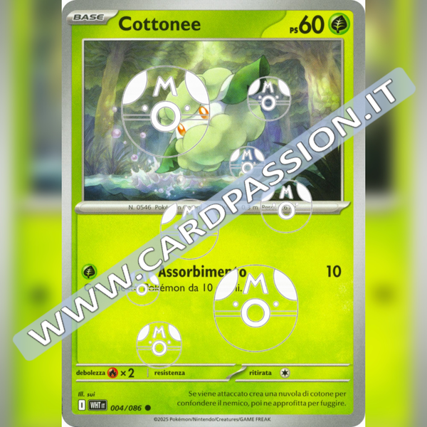 004/086 Cottonee Master Ball Reverse | Fuoco Bianco