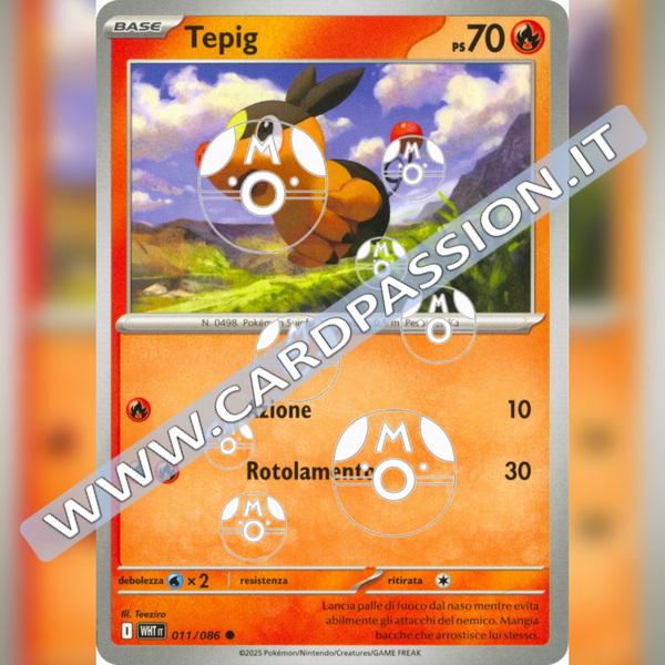 011/086 Tepig Master Ball Reverse | Fuoco Bianco