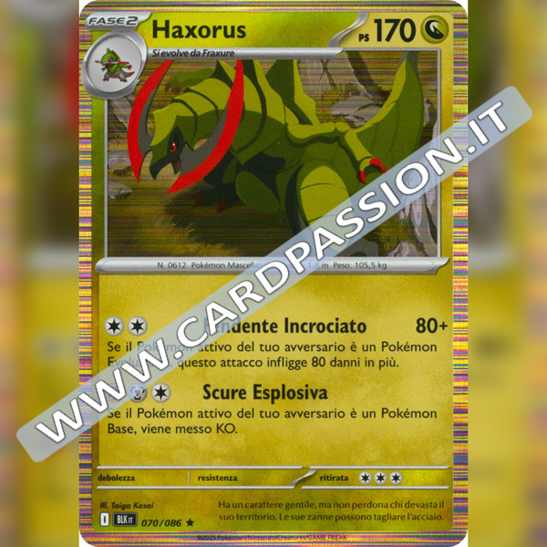 070/086 Haxorus Holo | Luce Nera