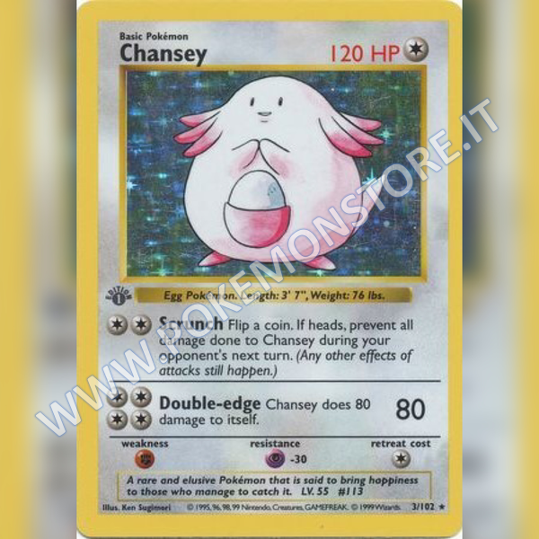 3/102 Chansey Holo (1st Edition) | Set Base (ENG) - Card Passion
