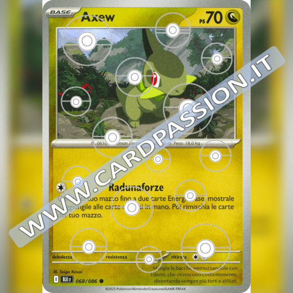 068/086 Axew Poke Ball Reverse | Luce Nera