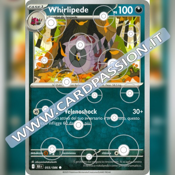 055/086 Whirlipede Poke Ball Reverse | Luce Nera
