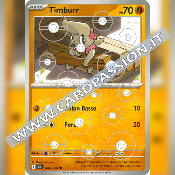 047/086 Timburr Poke Ball Reverse | Luce Nera
