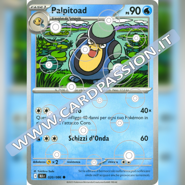 020/086 Palpitoad Poke Ball Reverse | Luce Nera