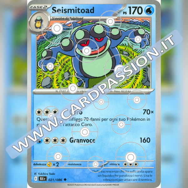 021/086 Seismitoad Poke Ball Reverse | Luce Nera