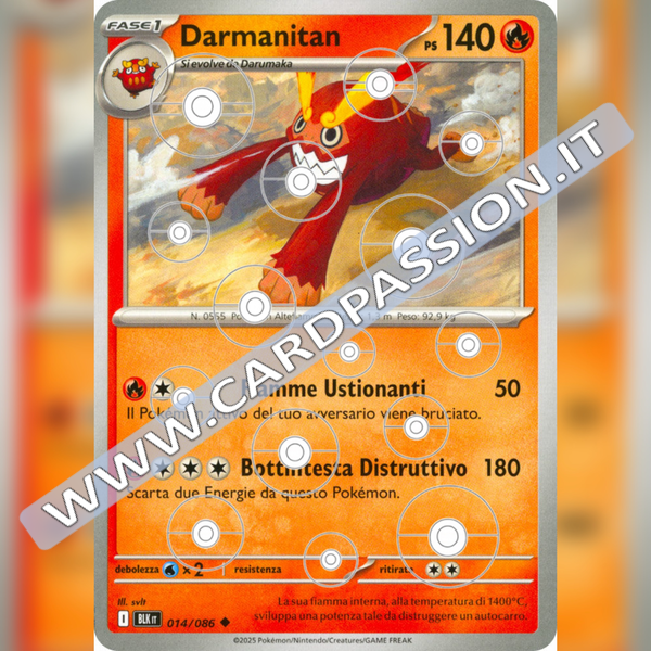 014/086 Darmanitan Poke Ball Reverse | Luce Nera