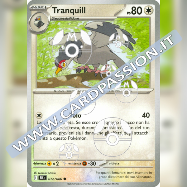 072/086 Tranquill Master Ball Reverse | Luce Nera