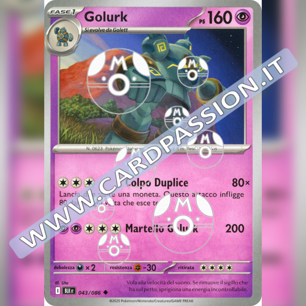 043/086 Golurk Master Ball Reverse | Luce Nera