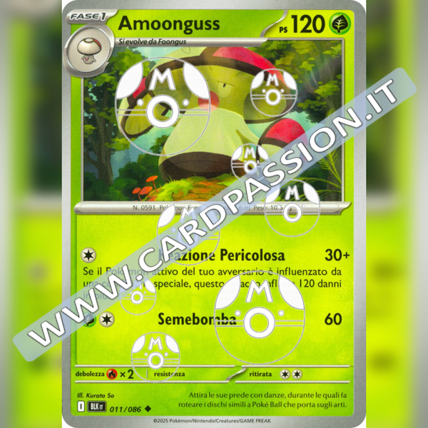 011/086 Amoonguss Master Ball Reverse | Luce Nera