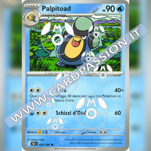 020/086 Palpitoad Master Ball Reverse | Luce Nera