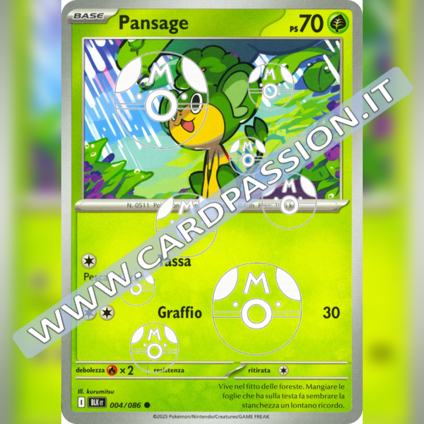 004/086 Pansage Master Ball Reverse | Luce Nera