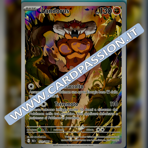 131/086 Landorus Illustrazione Rara | Luce Nera