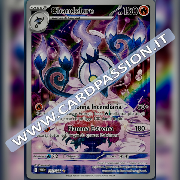 103/086 Chandelure Illustrazione Rara | Fuoco Bianco