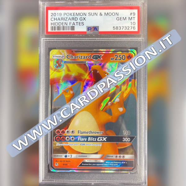 09/68 Charizard GX - Hidden Fates (ENG) PSA 10 - Card Passion