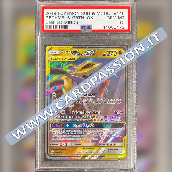 146/236 Garchomp e Giratina GX | Unified Minds PSA 10