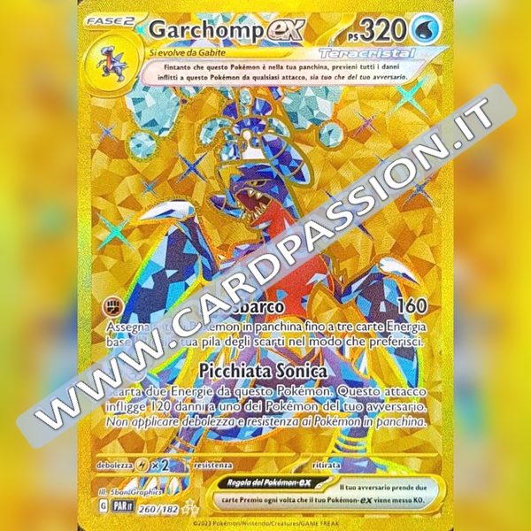 260/182 Garchomp ex Teracristal Gold | Paradosso Temporale