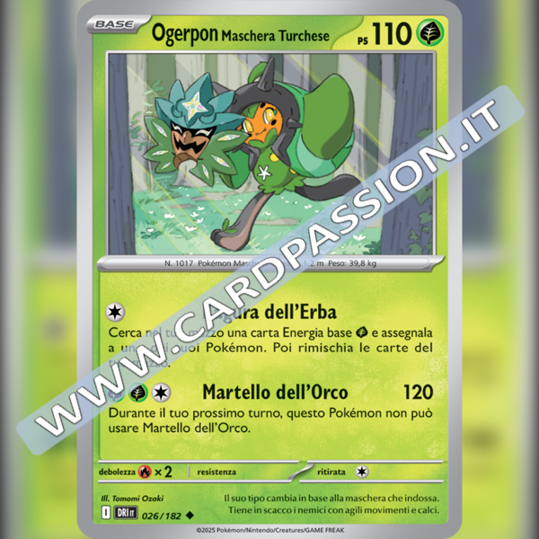 026/182 Ogerpon Maschera Turchese | Rivali Predestinati