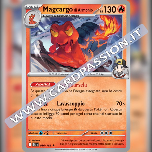 036/182 Magcargo di Armonio Holo | Rivali Predestinati