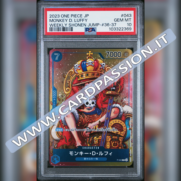 P-043 Monkey D. Luffy | Weekly Shonen Jump - PSA 10 (JP)