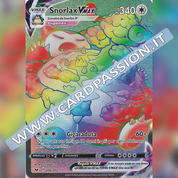 206/202 Snorlax VMax Hyper | Spada e Scudo