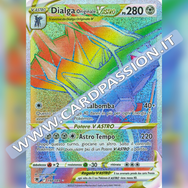 198/189 Dialga Originale Vastro Hyper | Lucentezza Siderale - Card Passion