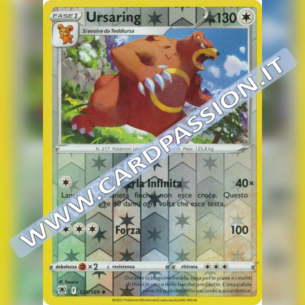123/189 Ursaring Non Comune Reverse | Lucentezza Siderale - Card Passion