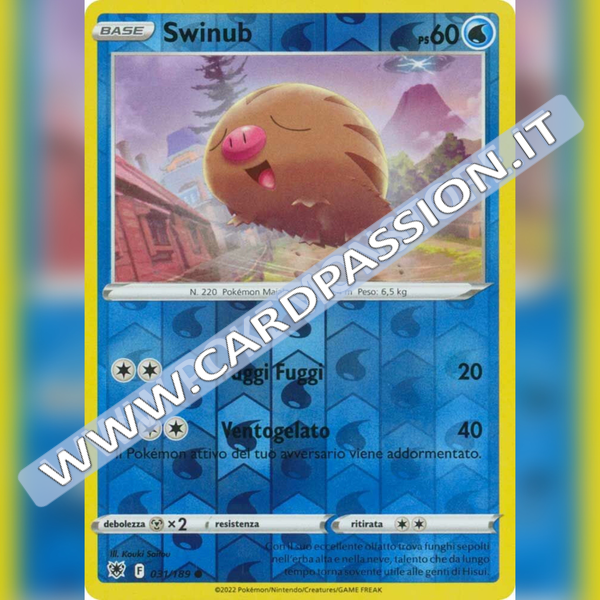031/189 Swinub Comune Reverse| Lucentezza Siderale - Card Passion