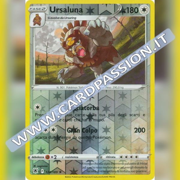 124/189 Ursaluna Rara Reverse | Lucentezza Siderale - Card Passion