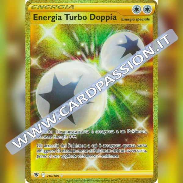 216/189 Energia Turbo Doppia Gold | Lucentezza Siderale - Card Passion