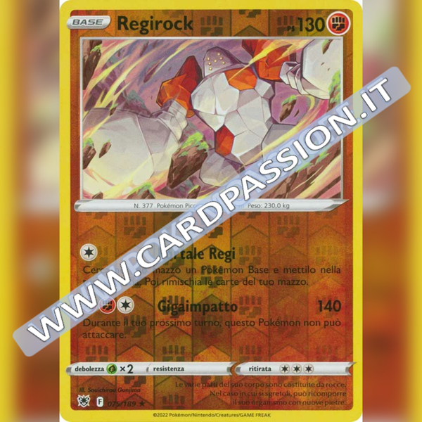 075/189 Regirock Rara Reverse | Lucentezza Siderale - Card Passion