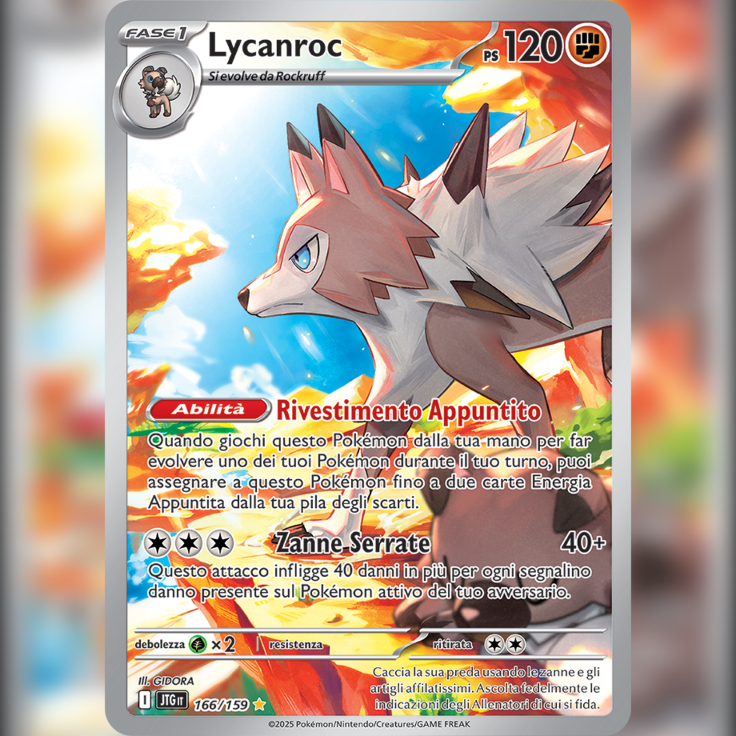 166/159 Lycanroc Illustrazione Rara | Avventure Insieme