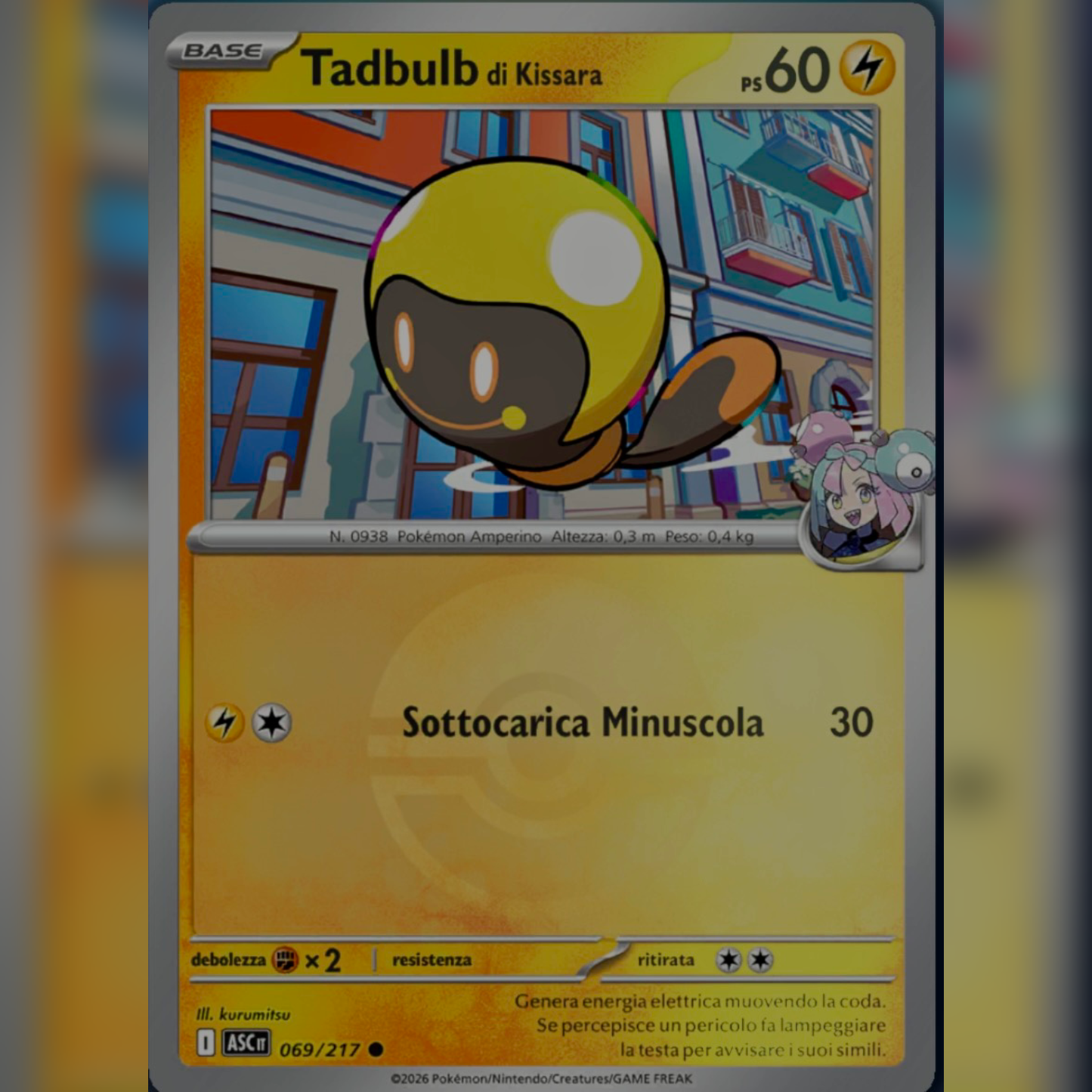 069/217 Tadbulb di Kissara Poke Ball Reverse | Ascesa Eroica