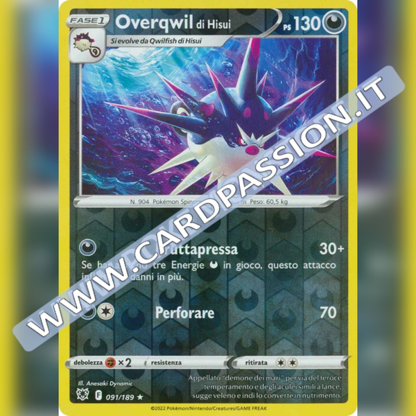 091/189 Overqwill di Hisui Rara Reverse | Lucentezza Siderale - Card Passion