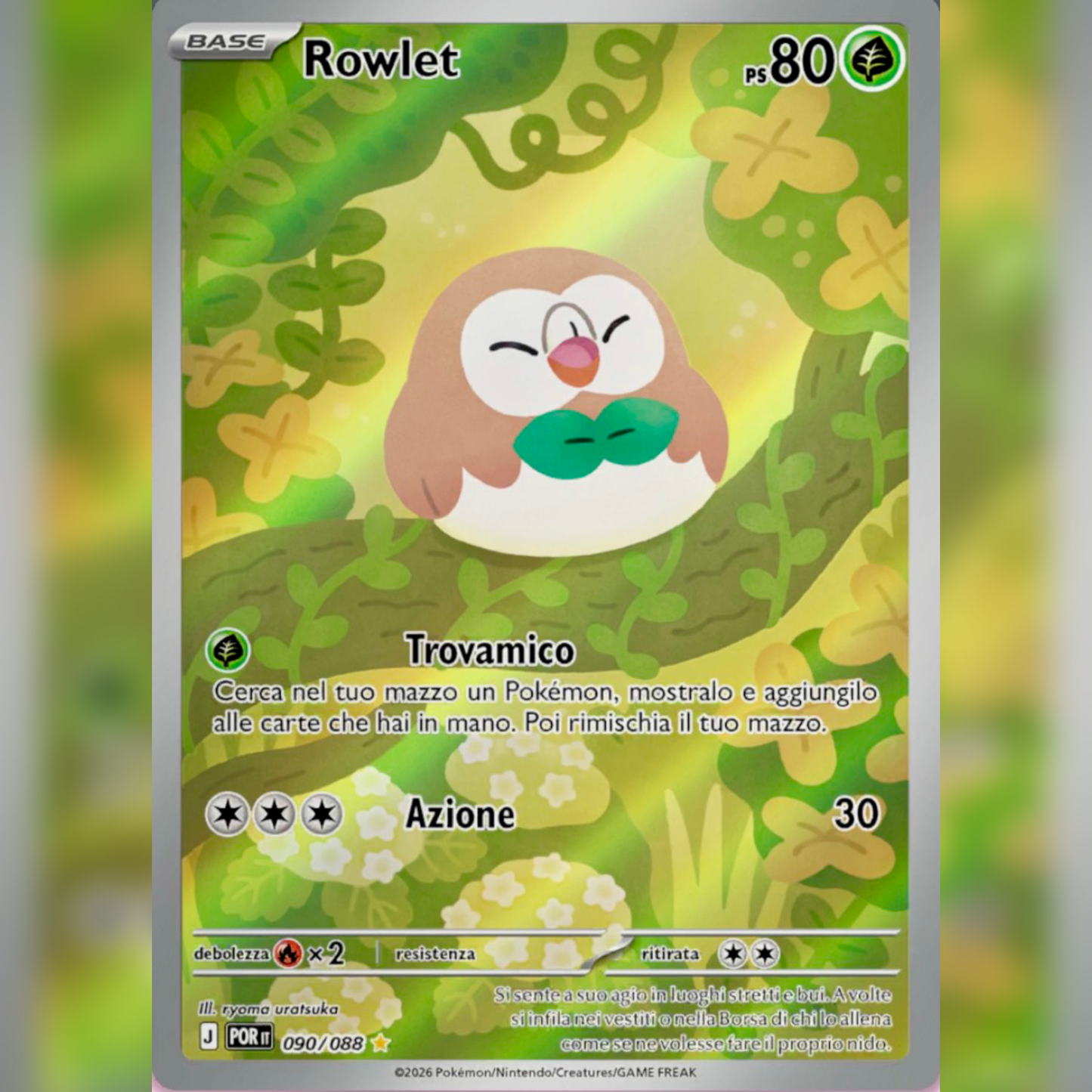 090/088 Rowlet Illustrazione Rara | Equilibrio Perfetto