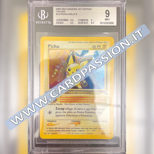 12/111 Pichu Holo Prima Edizione | Neo Genesis - BGS 9