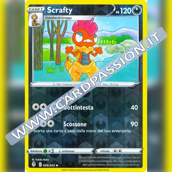 099/203 Scrafty Reverse | Evoluzioni Eteree - Card Passion