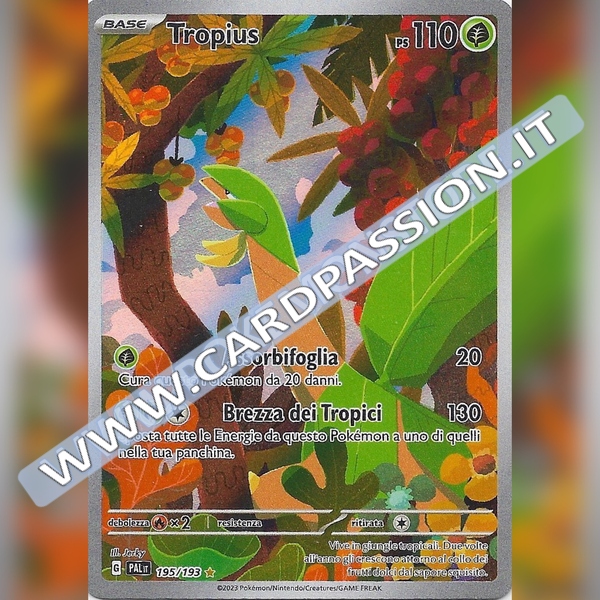 195/193 Tropius Illustrazione Rara | Evoluzioni a Paldea