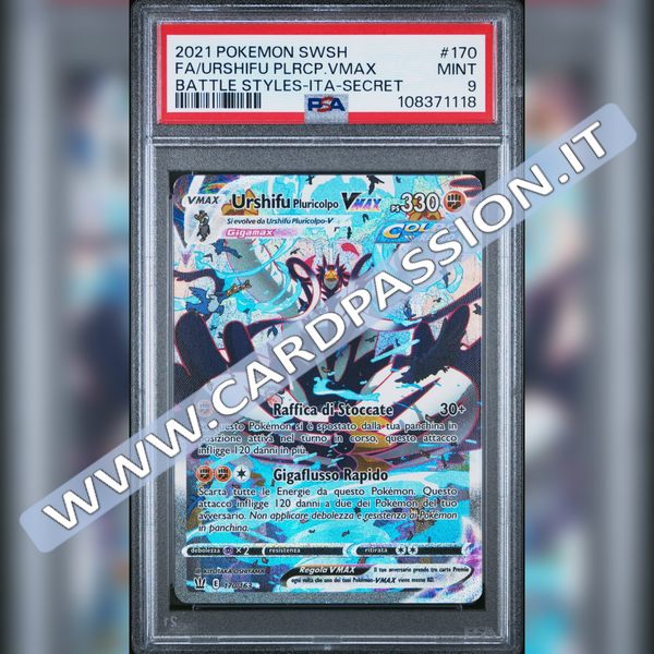 170/163 Urshifu Pluricolpo VMax Alternative Art | Stili di Lotta - PSA 9